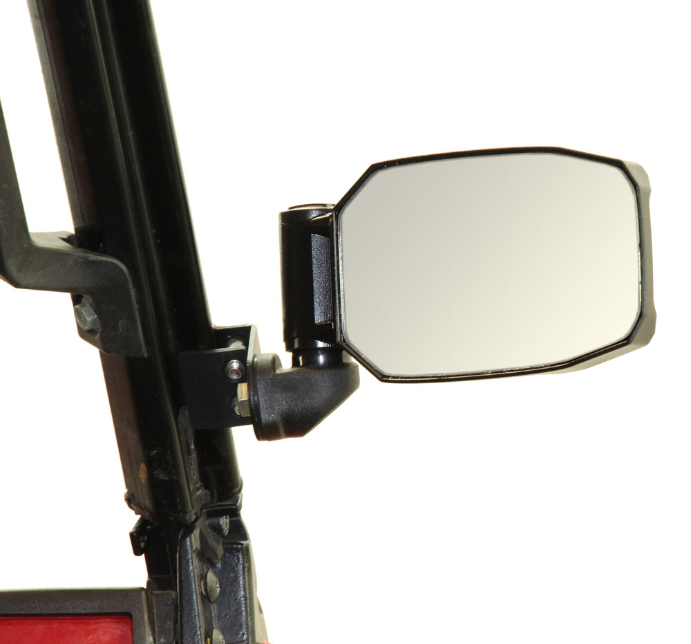 RED STRIKE Seizmik Break-Away Side Mirrors Pro-Fit Polaris General 1000 