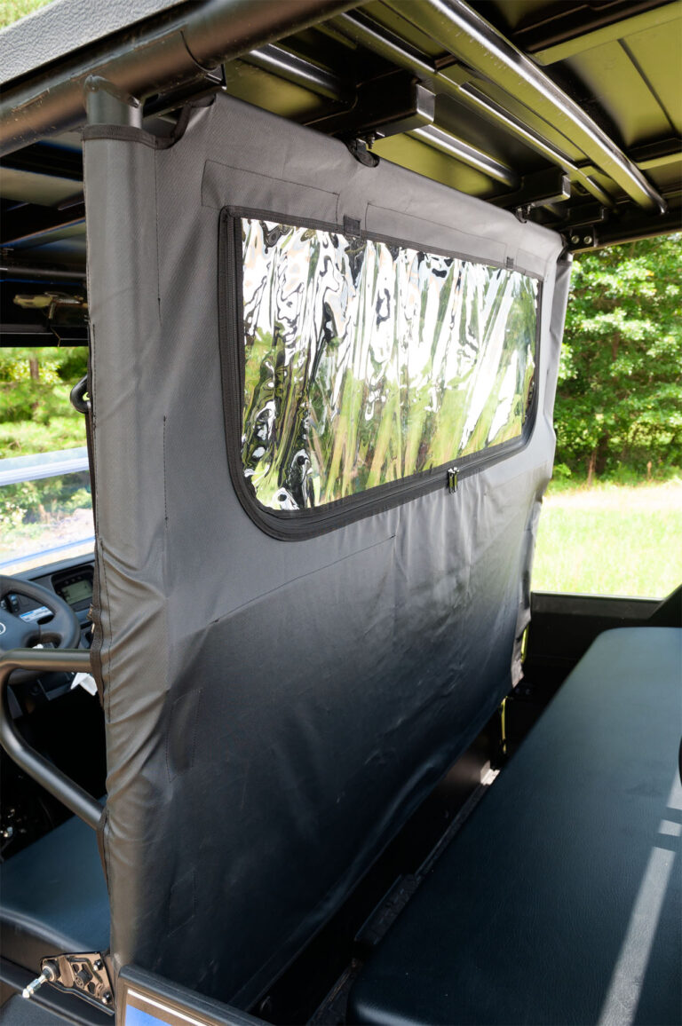 Soft Rear Windshield & Dust Panel – Kawasaki Mule Pro FX/FXT – Seizmik