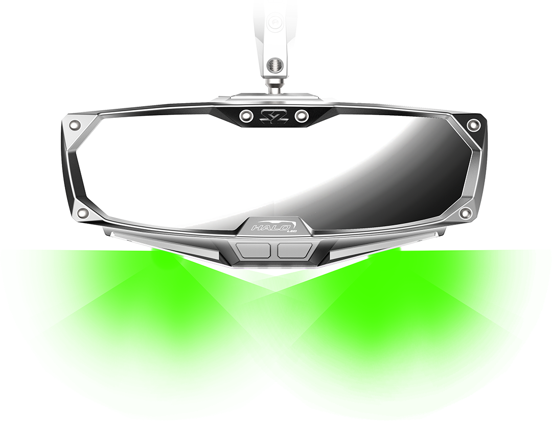 Seizmik Halo-RA LED Rearview Mirror with Cast Aluminum Bezel for All Polaris Pro-Fit Models 18021 