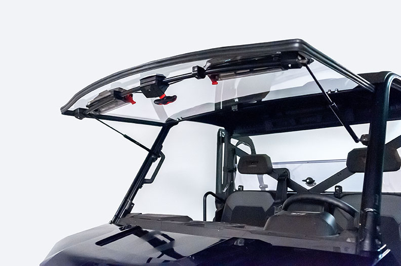 HECASA Front&Rear Windshield and Roof Compatible with 2009-2021 POLARIS RZR 170 Full Clear Flip Scratch Resistant Windshield Hard Top Canopy Ceiling Shade 